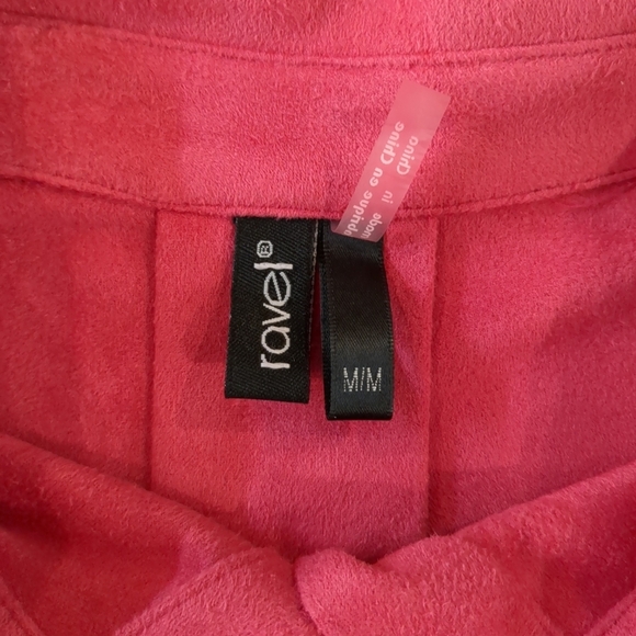 Ravel women's Hi/Lo back long sleeve button down pink shirt, size M - Picture 4 of 8